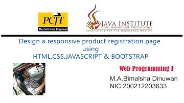 Design a responsive product registration page using  HTML,CSS.JavaScript and Bootstrap