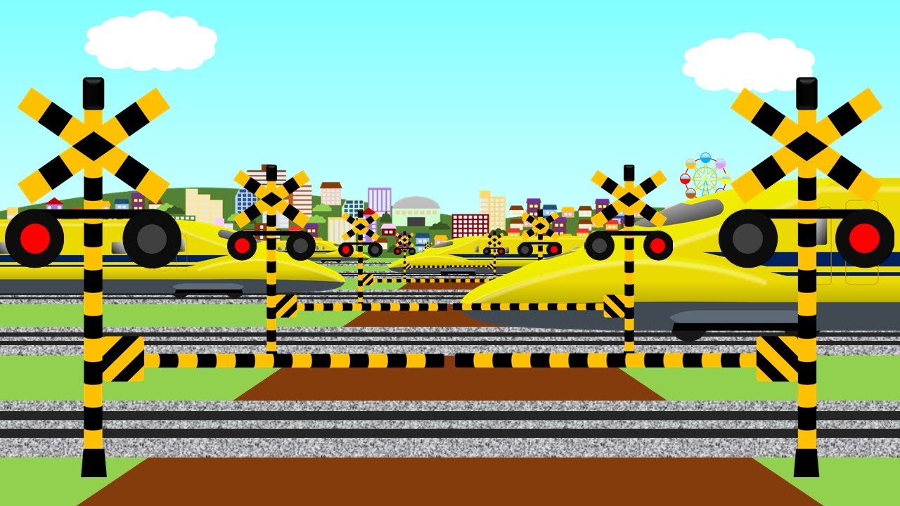 踏切いっぱい電車いっぱい | Kidsアニメ | 新幹線ドクターイエロー
