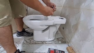 How to Install a Toilet Yourself. Installing New Toilet.