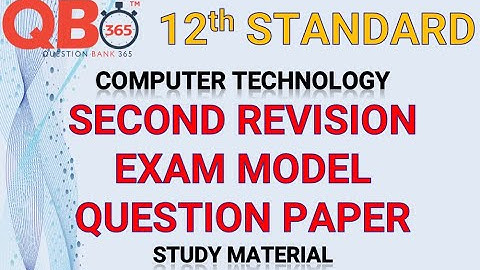 TN | 12th Standard Computer Technology Second Revision Model Question Paper 2020