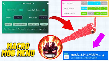 Agario Macro Zoom Mod Menu + Xelahot 1000x Speed Full Control iOS/Android