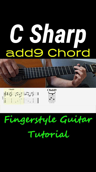C Sharp add9 Chord | Fingerstyle Guitar Tutorial   TABS, Sheet Music