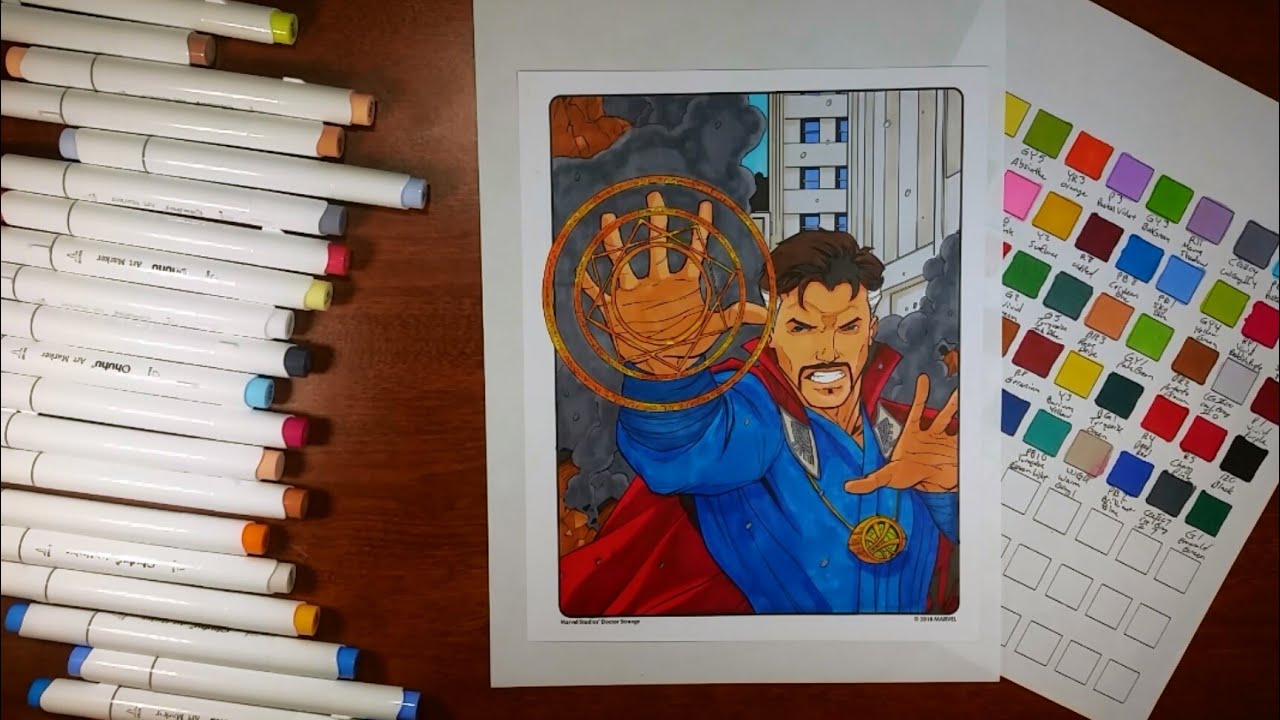 Download Ohuhu Marker Review And Avengers Coloring Book Part 3 Youtube