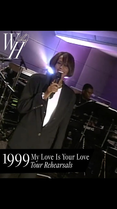 Whitney Houston glowing while she sings “Exhale” during her ‘My Love Is Your Love Tour’ rehearsal 💜
