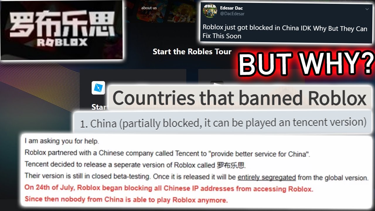 Roblox Got Banned In Another Country Youtube - is roblox allowed in china