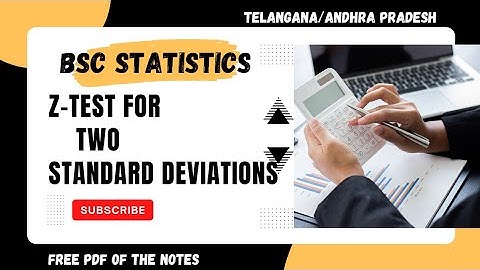 #12 Large Sample Tests - Test for two standard deviations #semester4 #statistics #bscstatistics