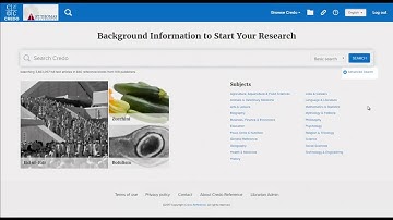 Using Credo Reference Tutorial