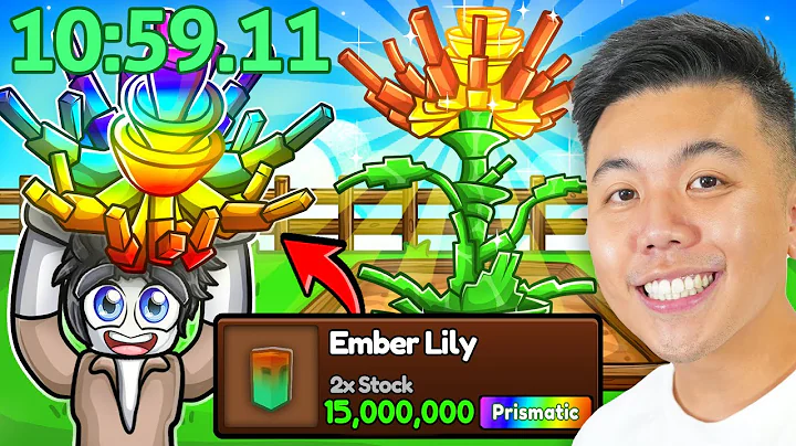 How Fast Could I Get The PRISMATIC EMBER LILY In Grow a Garden! (ROBLOX)