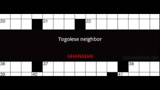 Togolese neighbor Crossword Clue Solution