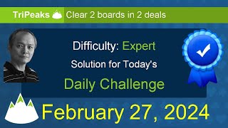 Microsoft Solitaire Collection: TriPeaks - Expert - February 27, 2024 screenshot 5