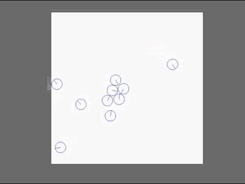 Aggregation of 10 Simulated e-puck Robots
