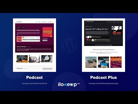 Podcast vs Podcast Plus WordPress Theme Comparison - Create a Podcast Website