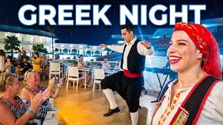 Greek Night 🇬🇷 Zorba Dance &amp; Holiday Fun at Niriides Beach ✨ #Rhodes #GreekNight