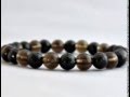 パワーストーンブレスレット～6mmスモーキークォーツ＆カットオニキス～