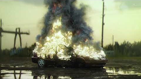 Burning Car - Cinema4d, TurbulenceFD, X- Particles, Octane