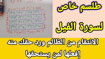 سورة الفيل للانتقام من الظالم ورد حقك منه