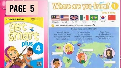 Get Smart Plus 4 | Module 1 | Friends From Around The World  | Song Page 5