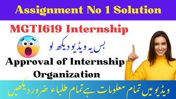 Mgti619 Assignment 1 Solution 2025 | Mgti619 Approval of Internship Organization | #mgti619
