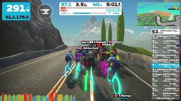Zwift Insider Tiny Race (4of 4) (B) on Two Bridges Loop (Z1) - full version