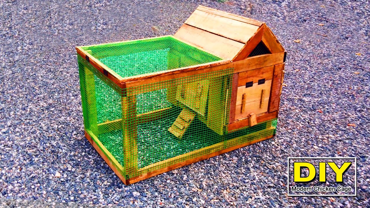 Making A Beautiful Mini Chicken Cage At Home | How To Make Chicken Coop -  Youtube