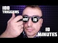 АСМР 100 ТРИГГЕРОВ за 10 МИНУТ  / ASMR 100 TRIGGERS in 10 minutes