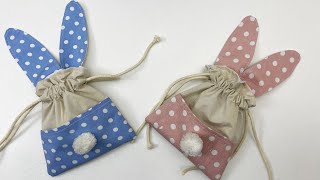 Sewing idea: Turn leftover fabric into bunny ear gift bags.