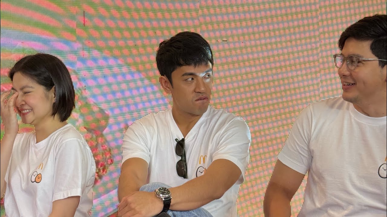 Олден Ричардс, Барби Фортеза и Дэвид Ликоко на Всемирном дне яйца в McDonald's