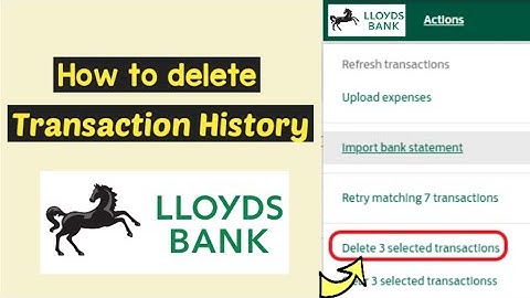Delete Transaction History Lloyds Bank | Remove or Hide Transactions Lloyds | Modify Bank Statement