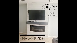 DIY Shiplap Faux Fireplace