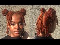 How To Color Locs Ginger Using Kiss Dye | Semi-Permanent | Type 4 Hair |
