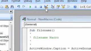 How to put the full document title in the title bar Word