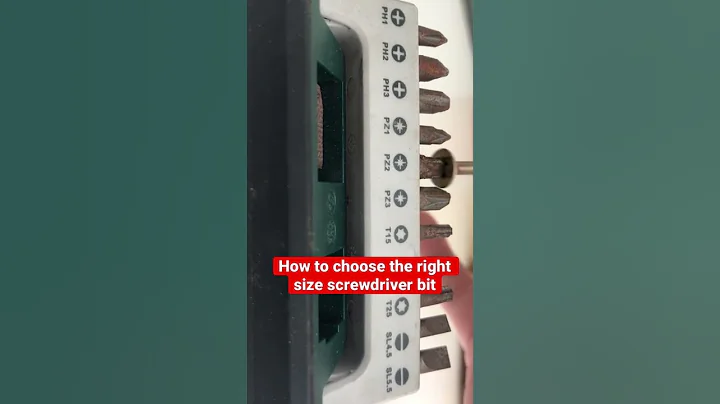 You're Doing It Wrong! How To Choose the Right Size Screwdriver Bit #tips