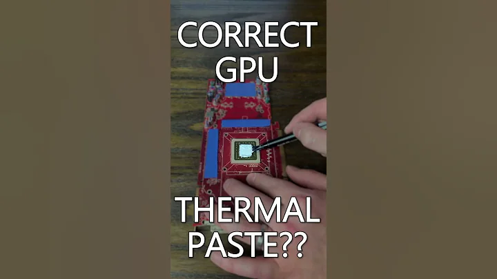 GPU Thermal Paste - The WRONG Way #Short