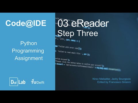 Code@IDE Python Programming Assignment 3: eReader - step 3