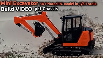3D Printed Mini Excavator Build video pt1 Chassis by [AN3DRC]