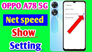 oppo a78 5g mobile me network speed kaise show kare/Network speed show setting oppo a78 5g mobile