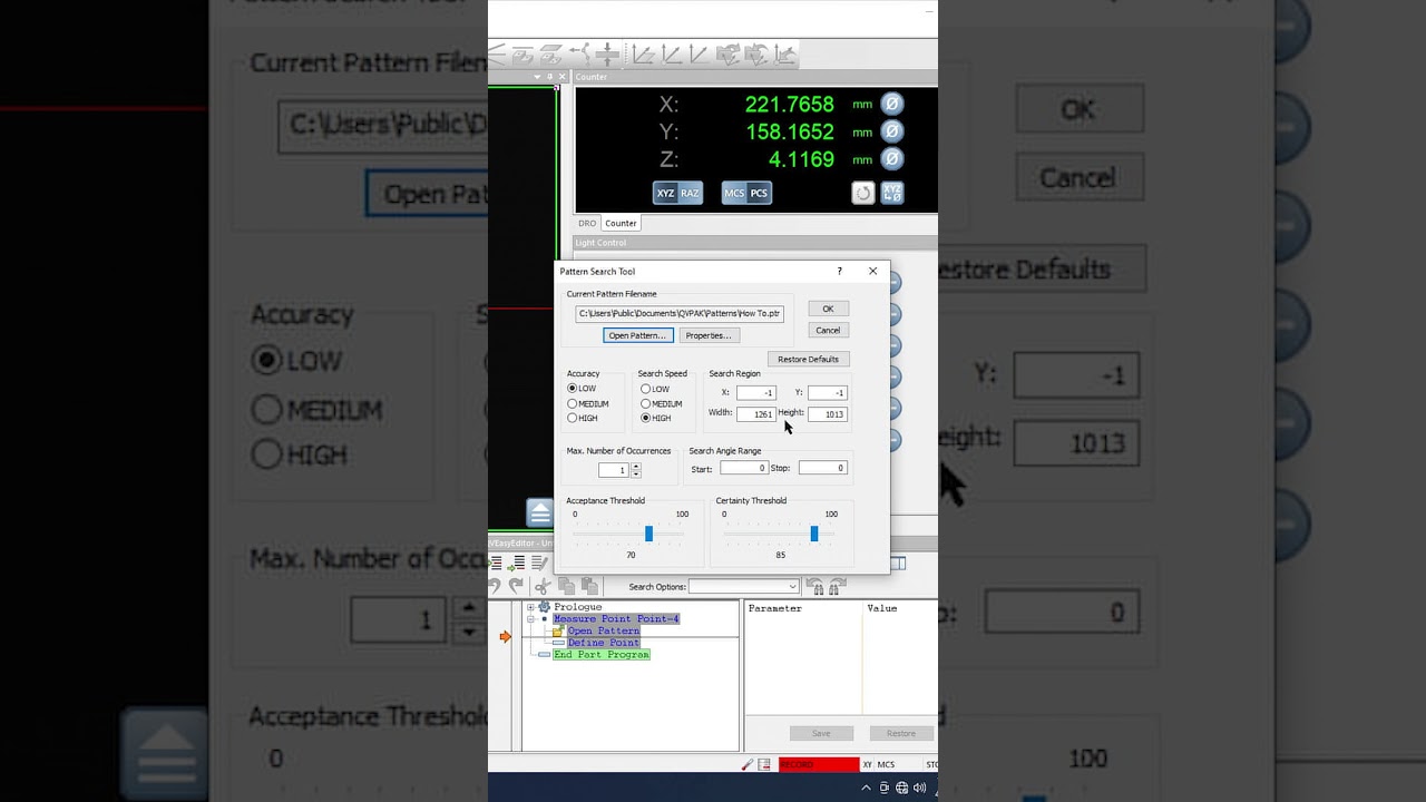 Pattern Tool: Customizing Search Parameters #shorts