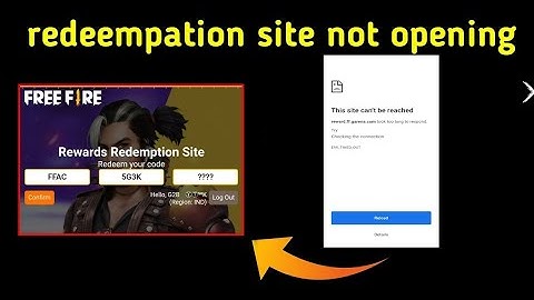 Free Fire Redeem code not working || Free fire website not working problem Fixed 100 %