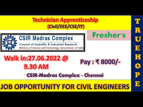 CSIR (MC)|Technician Apprenticeship|