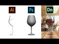 Create a Wine Glass (.obj) in Illustrator & Photoshop for Adobe Dimension
