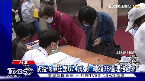 防疫保单狂销674万张!  总额38亿理赔近3亿｜TVBS新闻 - 天天要闻