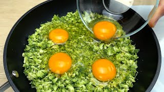 Add eggs to broccoli! Quick breakfast! 2 recipes Simple and delicious! # 262