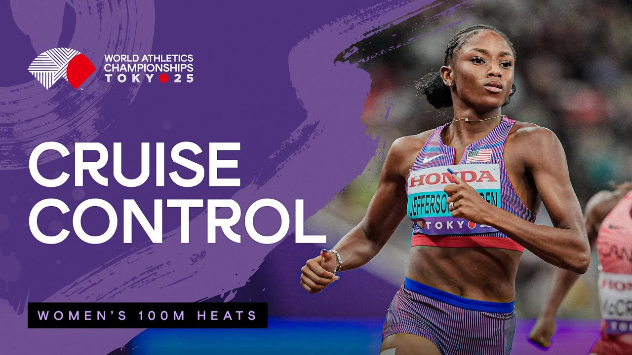 Jefferson-Wooden eases to 10.99 in the heats in Tokyo  | World Athletics Championships Tokyo 25