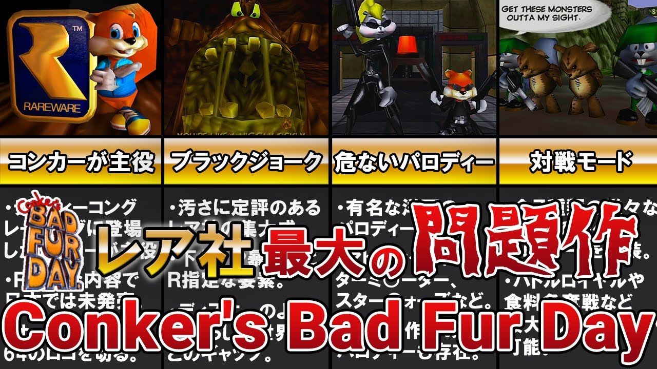 【コンカー】Conker's bad fur dayについて解説【ゆっくり解説】 YouTube