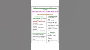 ICAR IARI admit card | admit card out | exam date out | Mooft ka gyaan