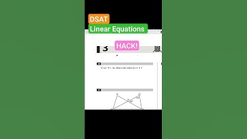 POPULAR SAT HACK to SOLVE LINEAR EQ