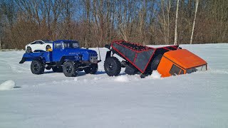 Snow TRAP. ... Unsuccessful transportation of BMW i8. URAL and KAMAZ off-road. RC OFFroad 4x4