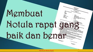 PEMBAHASAN SOAL UJI KOMPETENSI KEAHLIAN OTKP || TUGAS MEMBUAT NOTULA RAPAT