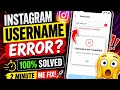 Instagram error username solve in 2 minuts 😱😱 very easy 💯%