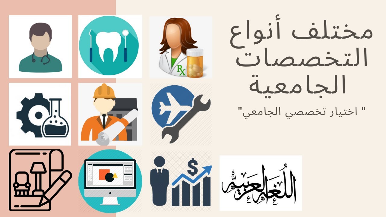 اختيار التخصص الجامعي الأنسب مختلف أنواع التخصصات Youtube